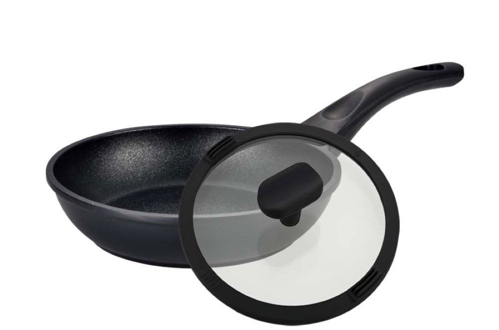 Mulex Bratpfanne TOMALIN Premium 24 cm mit Deckel, Aluguß von Mulex