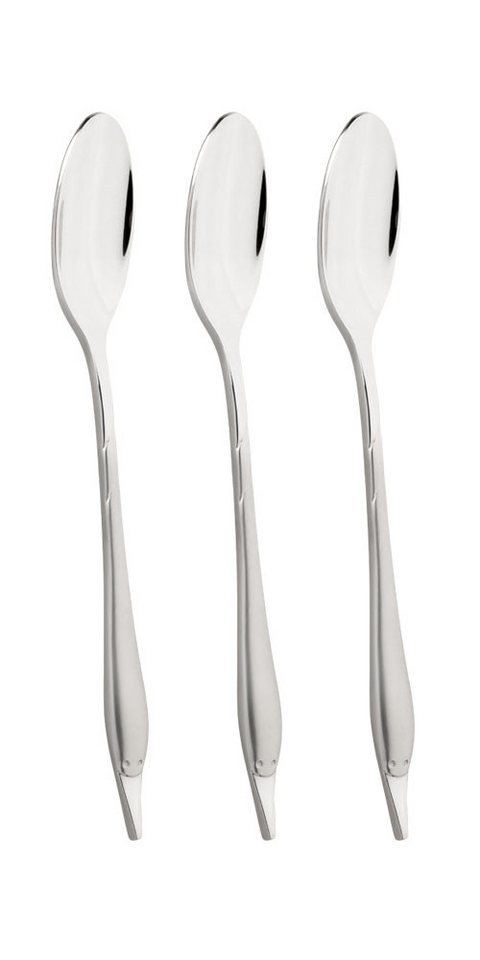 Mulex Fingerfood-Löffel Mini - Besteck, Löffel Set, satiniert (3 Stück), innovatives Besteck für Tapas und Fingerfood von Mulex