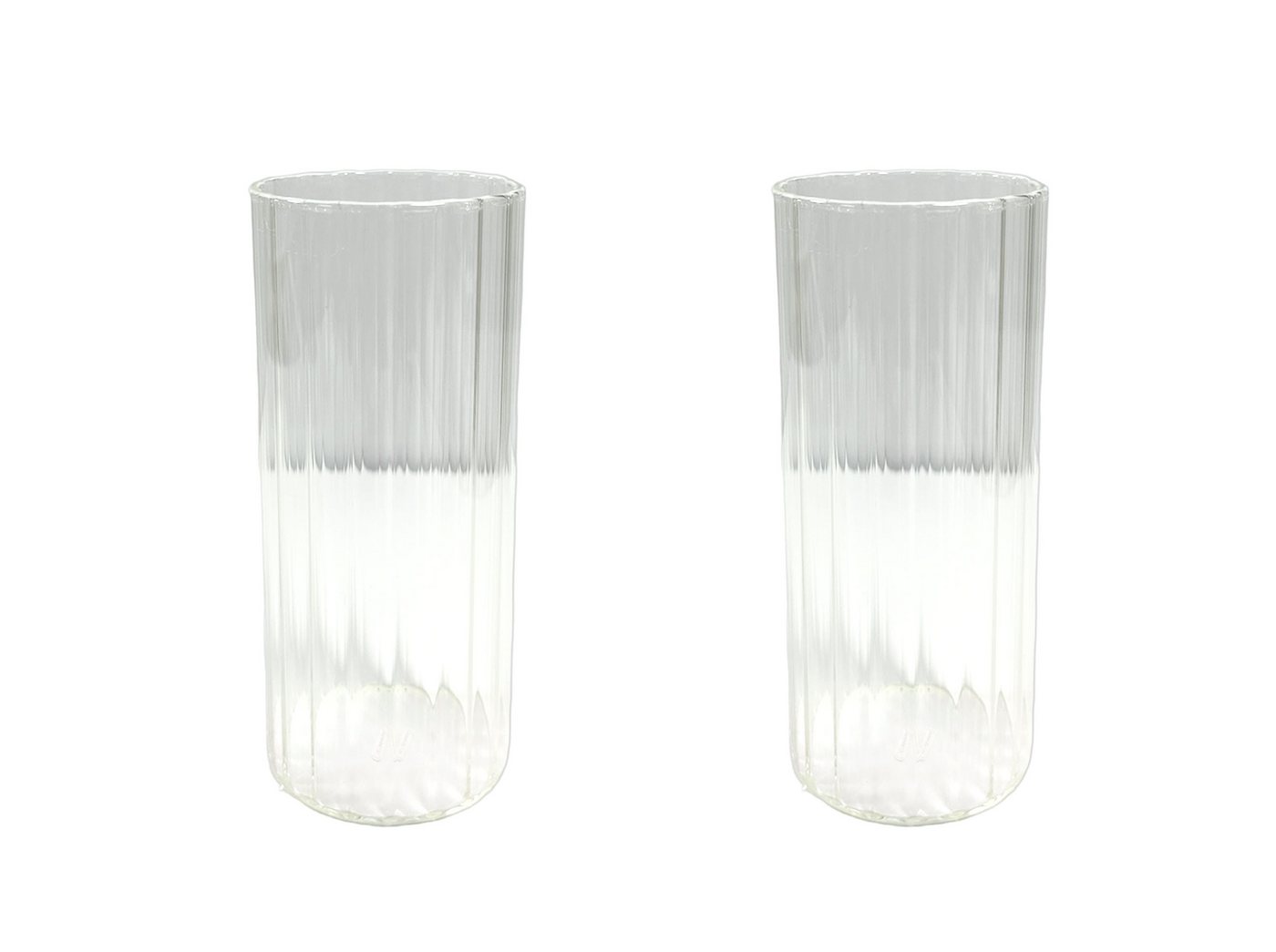 Mulex Gläser-Set Mulex-Kontur, Glas, 2er-Set Longdrinkglas Saftgläser für elegante Getränkepräsentation von Mulex