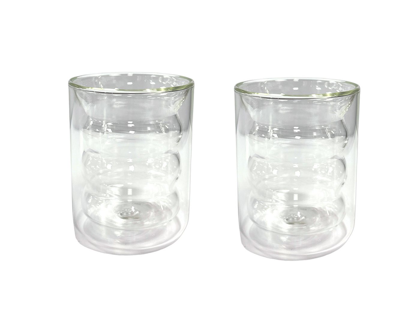 Mulex Gläser-Set Mulex-welle, Glas, wellenförmige 2-teiligen Tee Kaffee Wasserbecher von Mulex