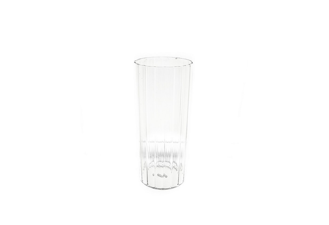 Mulex Glas Glas 2er Set Stripe Riffel Glas, Glas, Hitzebeständig 400ml von Mulex