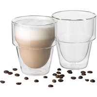 Mulex Latte-Macchiato-Glas "Mulex Gläser Set Duo Small", (Set, 2 tlg., 2tlg. Gläser Set, je 250 ml), doppelwandiges Trinkglas ideal f. Kaffee, Cappuccino, Latte Macchiatto von Mulex