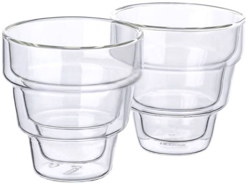 Mulex Latte-Macchiato-Glas Mulex Gläser Set Phoenix, Borosilikatglas, doppelwandiges Trinkglas f. Kaffee, Cappuccino, Latte Macchiatto, 2tlg von Mulex