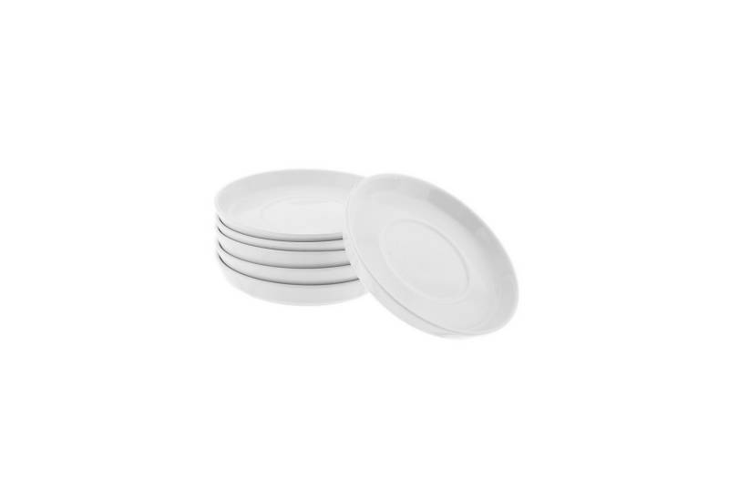 Mulex Untertasse 6-teiliges Unterteller-Set aus Porzellan – ideal für Kaffee & Tee, (6 St) von Mulex