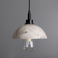 Kingii Marmorierte Keramikkuppel Badezimmer Pendelleuchte 20cm Ip44 von MullanLighting