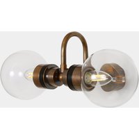 Ness Double Glass Globe Badezimmer Wandleuchte Mit Schwanenhals Ip65 von MullanLighting