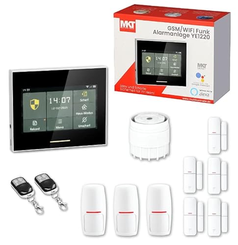 Multi Kon Trade® GSM Smart Home WiFi Alarmanlage YE1220 - Alarmanlage fürs Haus - Alarmanlage Wohnung - App, Telefon, Alexa, Google Home - Set2 von Multi Kon Trade