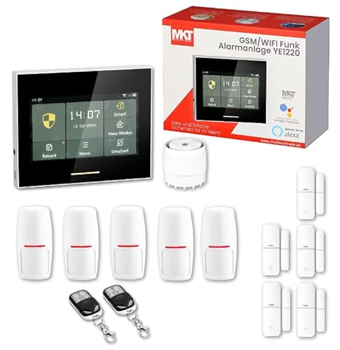 Multi Kon Trade® GSM Smart Home WiFi Alarmanlage YE1220 - Alarmanlage fürs Haus - Alarmanlage Wohnung - App, Telefon, Alexa, Google Home - Set3 von Multi Kon Trade