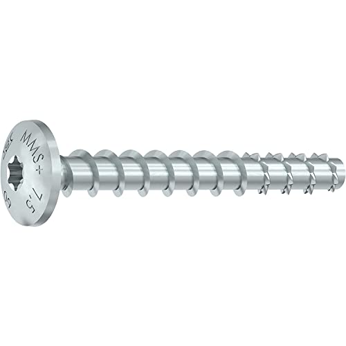 Heco 49856 verzinkt Multi-Monti Montageschienenanker, 7.5 x 50 mm, 100 Stück von Heco