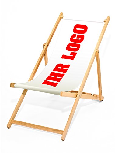 MultiBrands® Liegestuhl Bedrucken, bedruckbarer Holz-Liegestuhl, ohne Armlehne, klappbar, individuell, inklusive vollflächiger Druck von MultiBrands