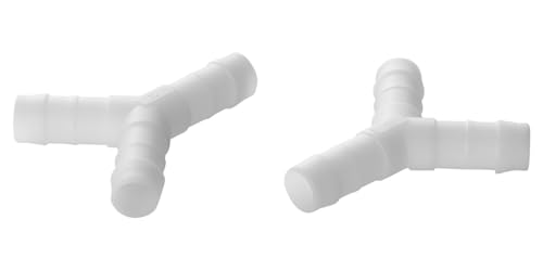 Multibros 2x Schlauchverbinder Y-Stück 12mm – DVGW W270 / KTW A zertifiziert – PP Trinkwasser geeignet – Temperaturbeständig bis 90°C – Schlauchnippel Kunststoff Verbinder von MULTIBROS