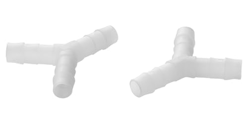 Multibros 2x Schlauchverbinder Y-Stück 8mm – DVGW W270 / KTW A zertifiziert – PP Trinkwasser geeignet – Temperaturbeständig bis 90°C – Schlauchnippel Kunststoff Verbinder von MULTIBROS