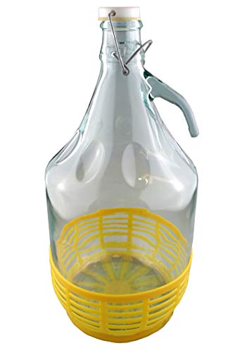GLASBALLON GÄRBALLON GLASFLASCHE 5 LITER WEINBALLON GLAS BALLON 5L BÜGELVERSCHLUSS BDG5D von MultiDepot