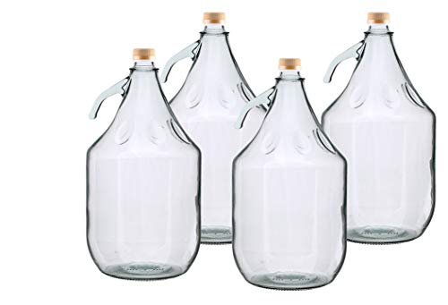 SET 16tlg FLASCHE GÄRBALLON + STOPFEN + GÄRRÖHRCHEN + SCHRAUBVERSCHLUSS 5L BDG5Z von MultiDepot