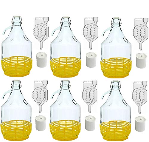 SET 24tlg. FLASCHE GÄRBALLON + STOPFEN + GÄRRÖHRCHEN + BÜGELVERSCHLUSS 5L BDP5D von MultiDepot