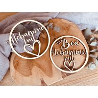 Holzkranz Hebamme Mit Herz/Geschenk Für Hebammen von MultiManufaktur