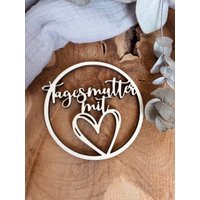 Holzkranz Tagesmutter Mit Herz/Geschenk Abschiedsgeschenk von MultiManufaktur