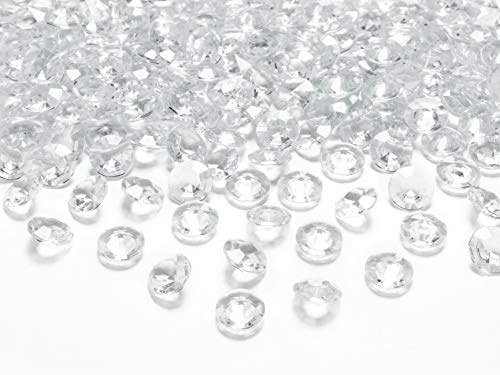 MultiProject Diamanten Dekosteine 12 mm 1,2 cm Eiskristall Acrylsteine Deko Hochzeit Tischdekoration (Transparent) von MultiProject