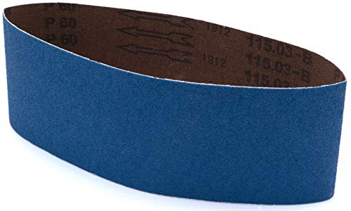 Multiblade Professioneler schleifbänder Zirkonia 105x620mm, 3 Stück, Korn 120, für Holz und Metall, Profesioneller Qualität, für Schleifbandmaschinen von Multiblade