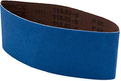 Multiblade Professioneler schleifbänder Zirkonia 75x533mm, 3 Stück, Korn 100, für Holz und Metall, Profesioneller Qualität, für Schleifbandmaschinen von Multiblade