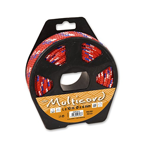 Multicord pdpca12 Seil Polypropylen/Polyester/Polyamid, geflochten, mehrfarbig, Ø 6 mm/10 m Multicord pdpca12 Seil Polypropylen/Polyester/Polyamid, geflochten, mehrfarbig, Ø 6 mm/10 m von Multicord