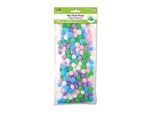 Multicraft Imports Krafty Kids KC208B Mini-Puschel, 14 mm, in Pastellfarben von Multicraft