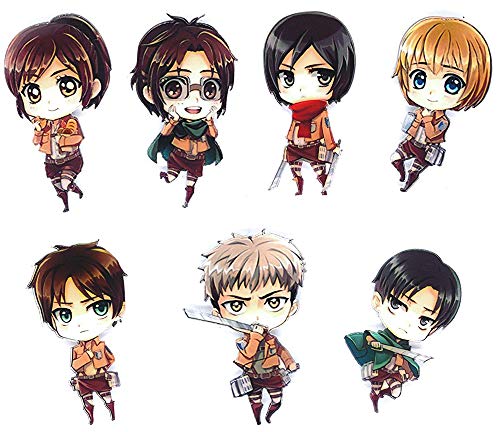 Multiculture Kühlschrankmagnete mit 7 Chibi Figuren für Attack on Titan Fans von Multiculture