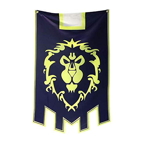 Multiculture Wow Flagge aus Satin von Alliance Horde (Alliance Blau) von Multiculture