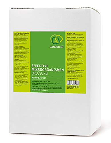 Multikraft EM Urlösung von Multikraft - Vielseitige Stammlösung mit ruhenden Mikroorganismen für Haus, Garten und Gewässer, aktivierbar durch Zuckerrohrmelasse, fördert Pflanzenwachstum, 10 Liter von Multikraft