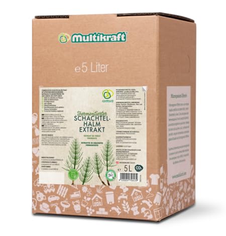 Multikraft Fermentierter Schachtelhalmextrakt - stärkt Pflanzenzellen, die Blattoberfläche & Zellwände der Pflanzen - ideal für Garten, Gemüse, Zierpflanzen, Obst & Weinbau, Bio-zertifiziert, 5 Liter von Multikraft