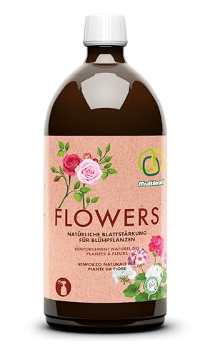 Multikraft Flowers - Natürliches Pflanzenhilfsmittel zur Stärkung von Blühpflanzen - intensiviert Blütenfarben, fördert üppige Blütenbildung - Bio-Produktion zugelassen - einfache Anwendung, 1 Liter von Multikraft