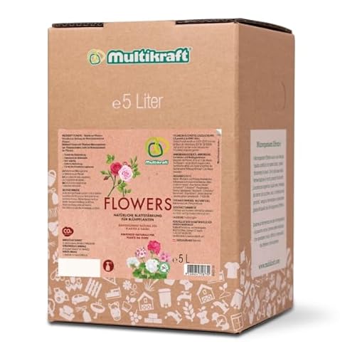 Multikraft Flowers - Natürliches Pflanzenhilfsmittel zur Stärkung von Blühpflanzen - intensiviert Blütenfarben, fördert üppige Blütenbildung - Bio-Produktion zugelassen - einfache Anwendung, 5 Liter Multikraft Flowers - Natürliches Pflanzenhilfsmittel zur Stärkung von Blühpflanzen - intensiviert Blütenfarben, fördert üppige Blütenbildung - Bio-Produktion zugelassen - einfache Anwendung, 5 Liter von Multikraft