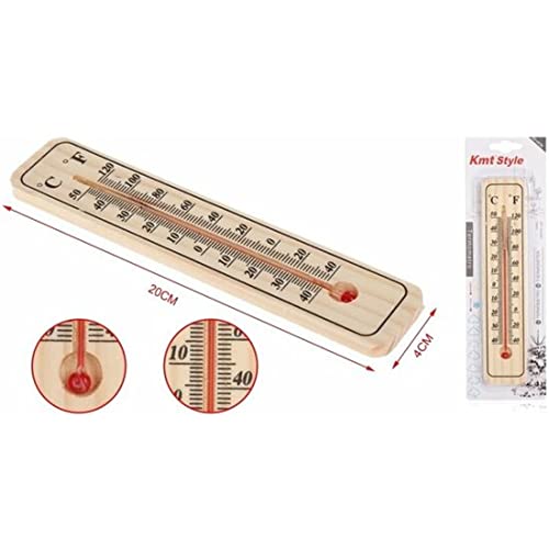 Multimarca 18120 Thermometer aus Holz für den Außenbereich, 20 cm, mehrfarbig von Multimarca