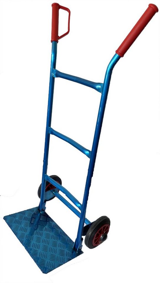 Multimec Sackkarre Sackkarre Transportkarre 200kg Stapelkarre Aluminium blau, 250 Kg Tragkraft von Multimec