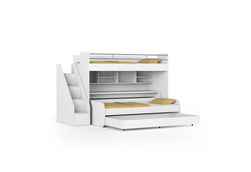 Multimo Etagenbett Multimo Ikon Stockbett für 3 Personen mit Schreibtisch von Multimo