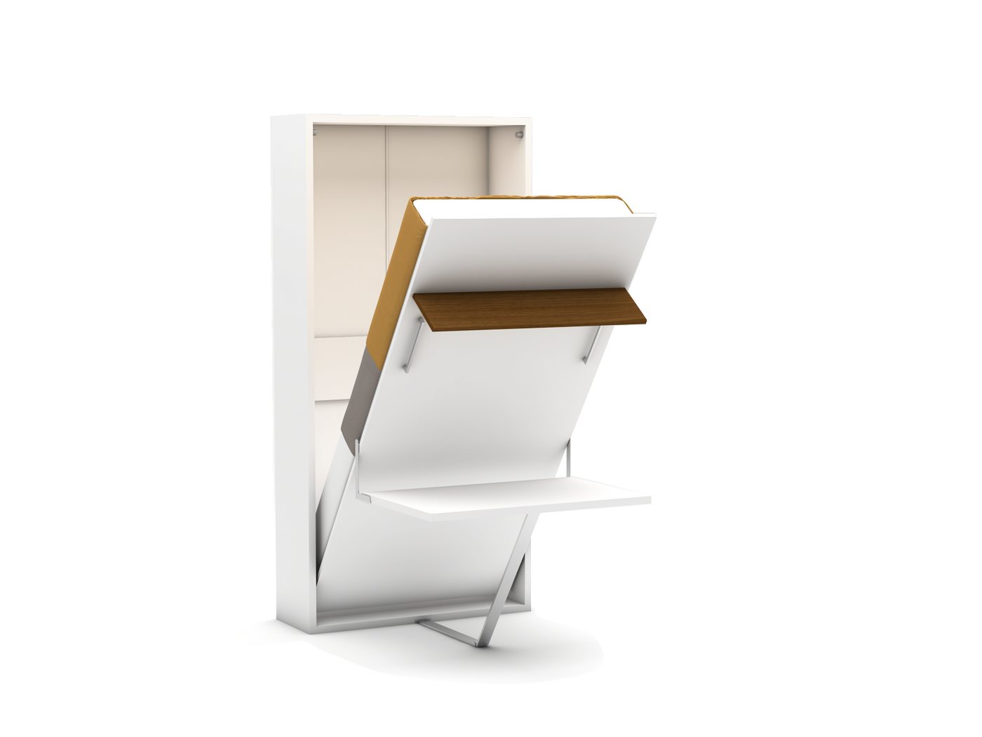 Multimo Schrankbett HAPPY TABLE Wandbett / Schrankbett mit Schreibtisch, 90x190 cm inkl. Lattenrost von Multimo
