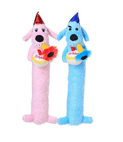 Multipet Hundespielzeug Happy Birthday Loofa, 30,5 cm, 1 Stück (Farben können variieren), für alle Rassengrößen von Multi Pet