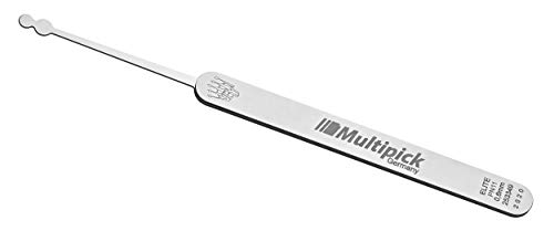 Multipick ELITE Profi Lockpicking Dietrich Schneemann - 0,6 mm - Made in Germany - Lockpicking Set - Dietrich Set für den professionellen Gebrauch für Schlüsseldienst und Behörden Chrome von Multipick