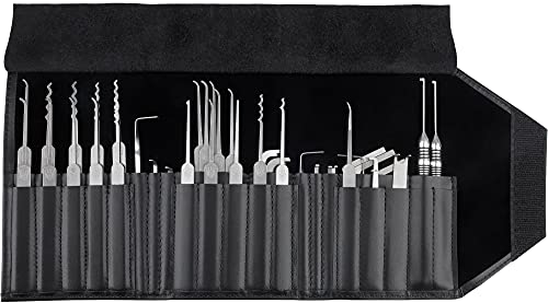 MULTIPICK ELITE 39 Profi Dietrich Set - [39 Teile | 0,4 + 0,6 mm] Made in Germany - Lockpick Tool, Schlösser knacken - Lock Picks inkl. Spanner - Schloss picking - Pick Set - Lockpicking Kit von Multipick