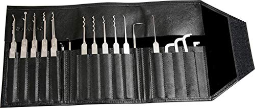 Multipick Profi Dietrich Set ELITE 23 - Lockpicking Set 23 Teile - 0.4 mm Lock Pick Klingendicke aus hochwertigstem Federstahl made in Germany für professionelle Lockpicker und Anfänger geeignet von Multipick