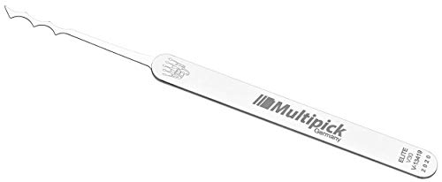 Multipick ELITE Profi Lockpicking Dietrich Bogota Rake (V30) 0,4 mm Slim - Made in Germany - Lockpicking Set - Dietrich Set für den professionellen Gebrauch für Schlüsseldienst und Behörden von Multipick