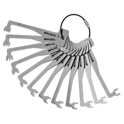 Multipick Sperrhakensatz “K” [12 Stück] Buntbartschlüssel universal - Bartschlüssel - Universal Schlüssel - Tür Öffnungs Werkzeug Set - Aussperrschutz - Dietrich Set von Multipick