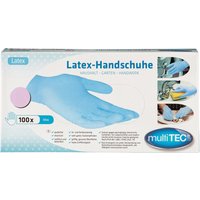 Latex-Einmalhandschuhe, Blau, Größe M - 100er Set Latex-Einmalhandschuhe, Blau, Größe M - 100er Set von Multitec