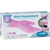 Nitril Einmalhandschuhe 100er, Größe L - Rosa Nitril Einmalhandschuhe 100er, Größe L - Rosa von Multitec