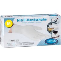 Nitril Einmalhandschuhe 100er, Größe M - Weiß von Multitec
