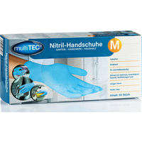 Nitril-Einweghandschuhe, Blau, Größe M - 50er-Pack Nitril-Einweghandschuhe, Blau, Größe M - 50er-Pack von Multitec
