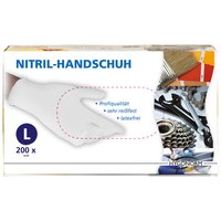 Nitril-Einweghandschuhe, Weiß, Größe L - 200er Set Nitril-Einweghandschuhe, Weiß, Größe L - 200er Set von Multitec