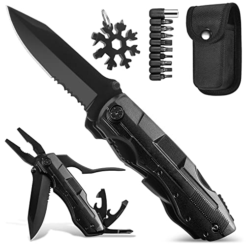 Geschenke für Männer, Multper 5 in 1 Multitool & 18 in 1 Schneeflocken Multitool Gadgets für Männer, Faltbares Multi-Tool Kleine Weihnachtsgeschenke für Männer, Geschenke für Papa Geburtstagsgeschenk von Multper