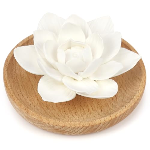 Diffuser Ätherische Öle mit Duftstein für Ätherische Öle Aroma Duftstein Lotusblüte Mini Diffusorstein Set mit Hölzerner Räucherkiste für Schlafzimmer Wohnzimmer Spa und Bad Diffuser Ätherische Öle mit Duftstein für Ätherische Öle Aroma Duftstein Lotusblüte Mini Diffusorstein Set mit Hölzerner Räucherkiste für Schlafzimmer Wohnzimmer Spa und Bad von Mumjooyi