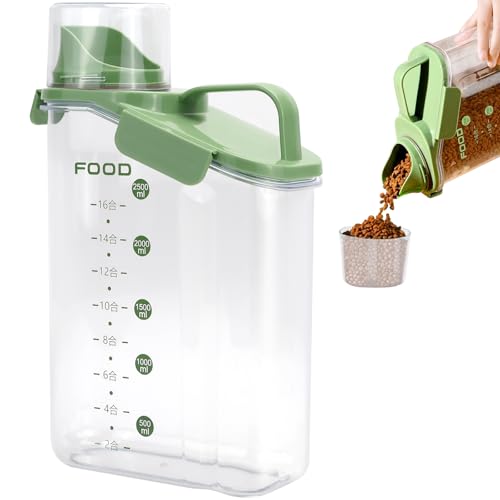 Mumjooyi Dog Food Storage Container 3 L Pet Food Container with Measuring Cup Kitchen Organiser Storage Box Waterproof for Dry Food Rice Flour Cereals Detergent Mumjooyi Dog Food Storage Container 3 L Pet Food Container with Measuring Cup Kitchen Organiser Storage Box Waterproof for Dry Food Rice Flour Cereals Detergent von Mumjooyi